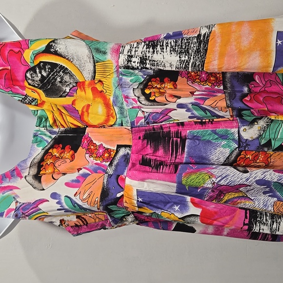 PINEAPPLE MOON VIBRANT GRAPHIC DRESS.   #6822 - Picture 7 of 8